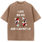 Vintage Koi Fish I Like Big Koi Washed T-Shirt