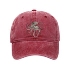 Octopus Japanese Calligraphy Washed Cap