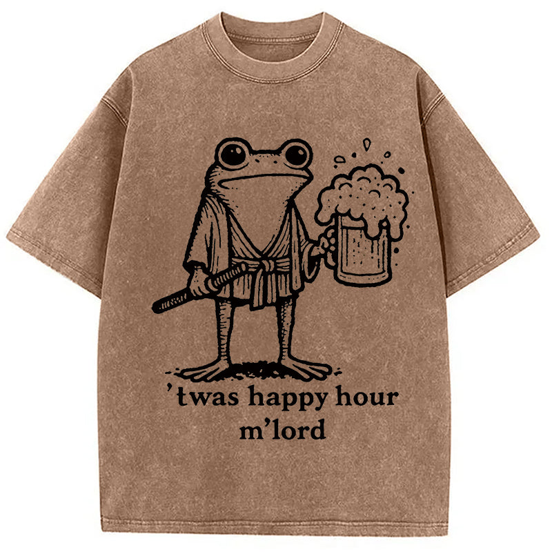 Happy Hour Frog Washed T-Shirt