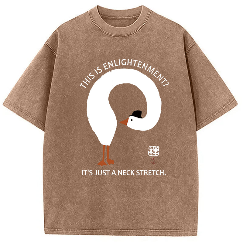 Funny Neck Stretch Of Zen Washed T-Shirt