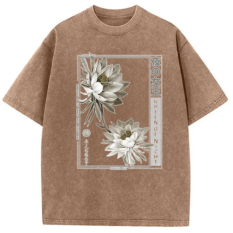 Japanese Epiphyllum Washed T-Shirt