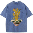 Unisex Ramen Surfing Washed T-Shirt