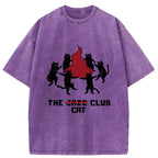 Unisex Cat Party Washed T-Shirt