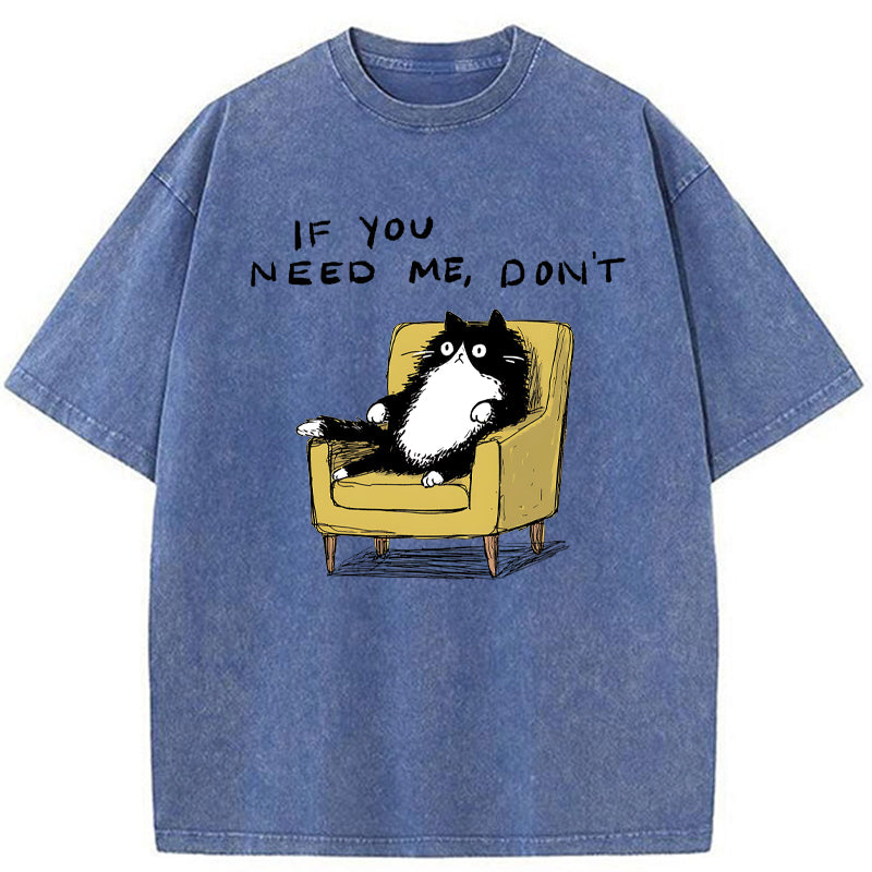 Unisex Unavailable Cat Washed T-Shirt