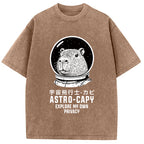 Astronaut Capybara Washed T-Shirt