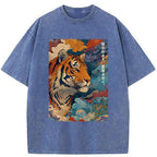 Unisex Tiger Of The Cloud Sea Washed T-Shirt