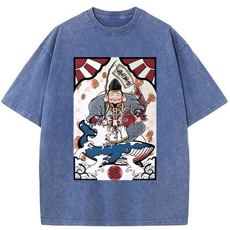 Unisex Ebisu And The Waves Washed T-Shirt