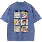 Unisex Art History About Cats Washed T-Shirt