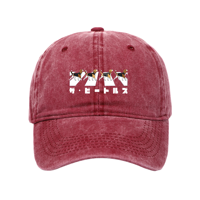 Walking Beagles Washed Cap