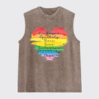 Kindness Equality Peace Love Washed Tanks