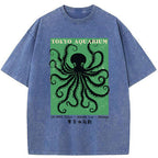 Unisex Tokyo Japanese Aquarium Washed T-Shirt