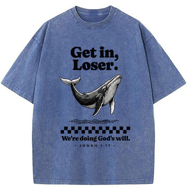 Unisex Follow God's Will Washed T-Shirt