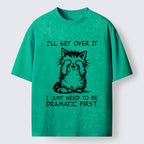 Unisex Dramatic First Cat Washed T-Shirt