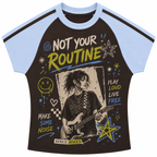 Not Your Routine Stripe Raglan Baby Tee