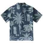 Tropical Pineapple And Palm Aloha Hawaiian Shirt