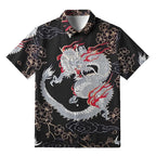 Sakura And Dragon Button-up Shirt