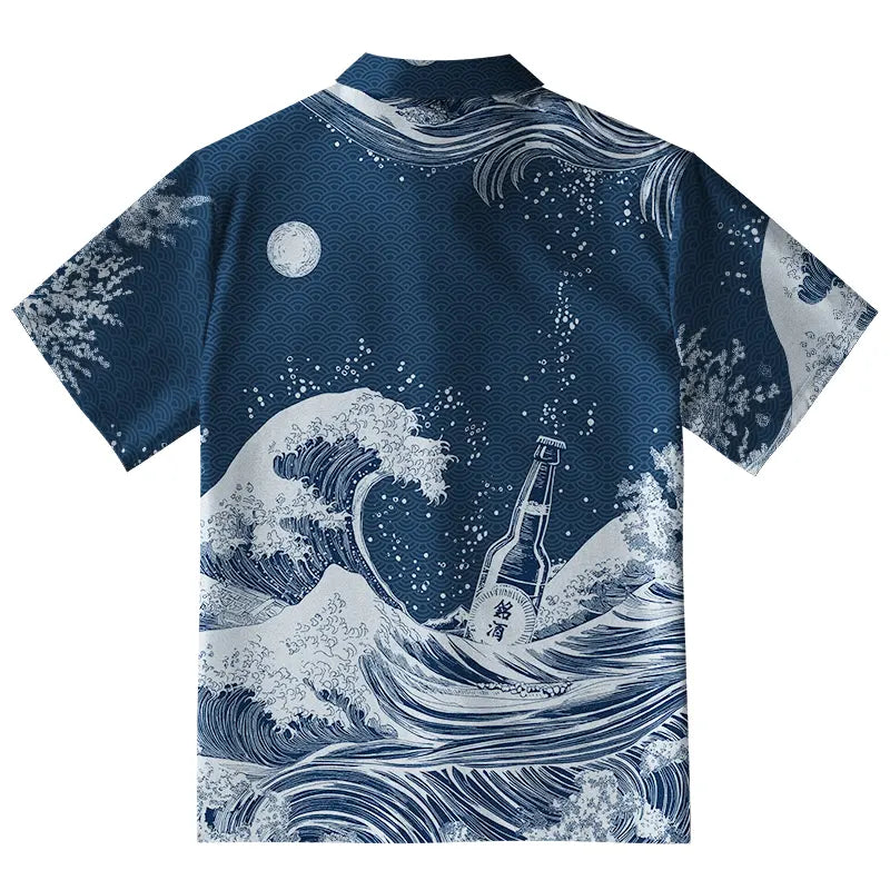 The Great Wave Off Beer Aloha Hawaiian Shirt