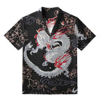 Sakura And Dragon Hawaiian Shirt