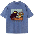 Van Gogh's Cat Washed T-Shirt
