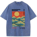 Katsushika Hokusai Washed T-Shirt