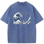 Ukiyoe Waves Japan Washed T-Shirt