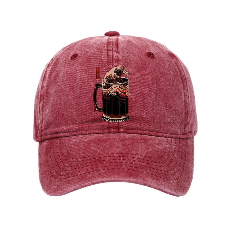 The Great Wave Of Beer Japanese Washed Cap