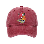 Japanese Geisha DJ Skull Washed Cap