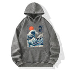 Ukiyo-e Ocean Waves Japan Washed Hoodie