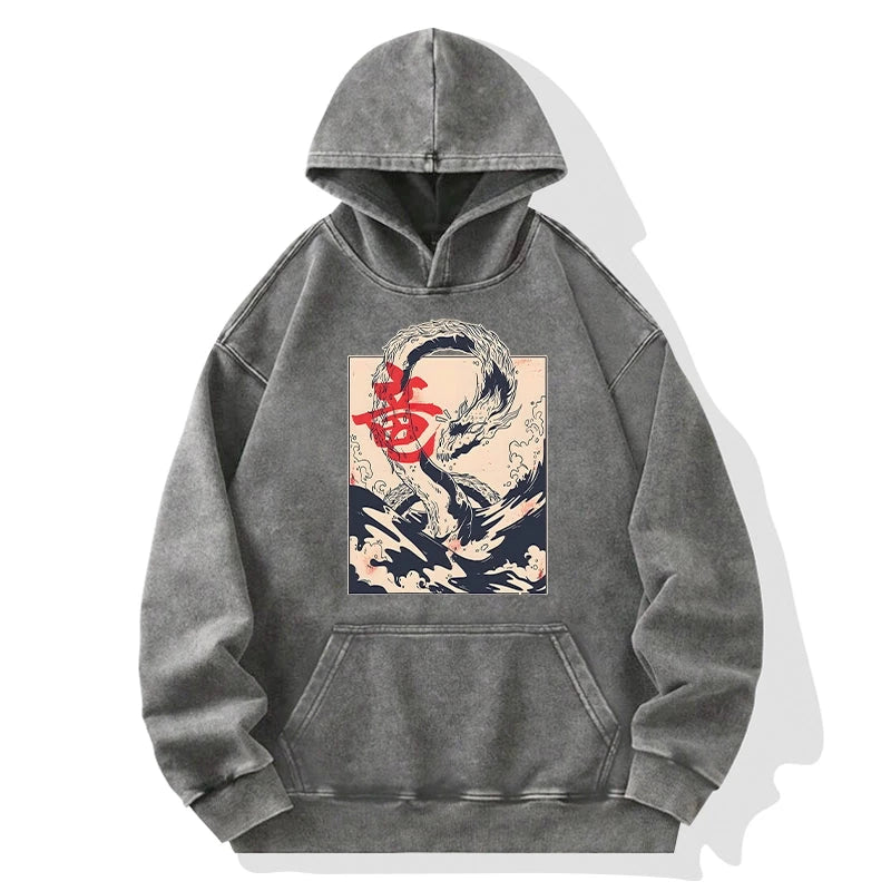 Sea Dragon Japanese Washed Hoodie