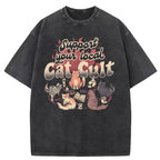 Support Your Local Cat Cult Washed T-Shirt