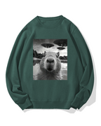 UFO and Capybara Cotton Sweatshirt