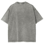 Unisex Geometric Hand Eyes Printed Washed Tee