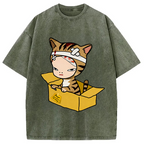 Cat Please Dont Throw Nara Washed T-Shirt