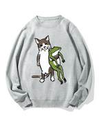 Cat&Frog Cotton Sweatshirt