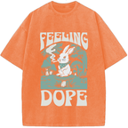 Dope Forest Bunny Vintage Washed 100% Cotton T-Shirt