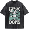 Dope Forest Bunny Vintage Washed 100% Cotton T-Shirt