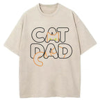 Cat Dad Washed T-Shirt