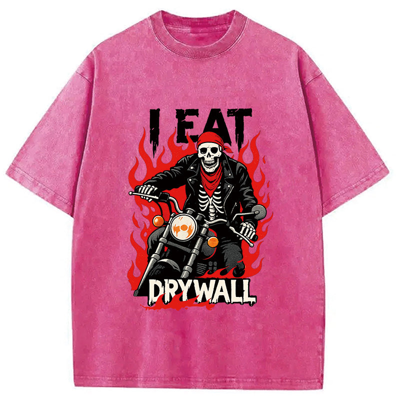 Eat Drywall Funny Meme Washed T-Shirt