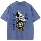 Oni Devil Hannya Mask Vintage Washed T-Shirt