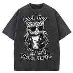 Cool Cat Meow-Tastic Washed T-Shirt