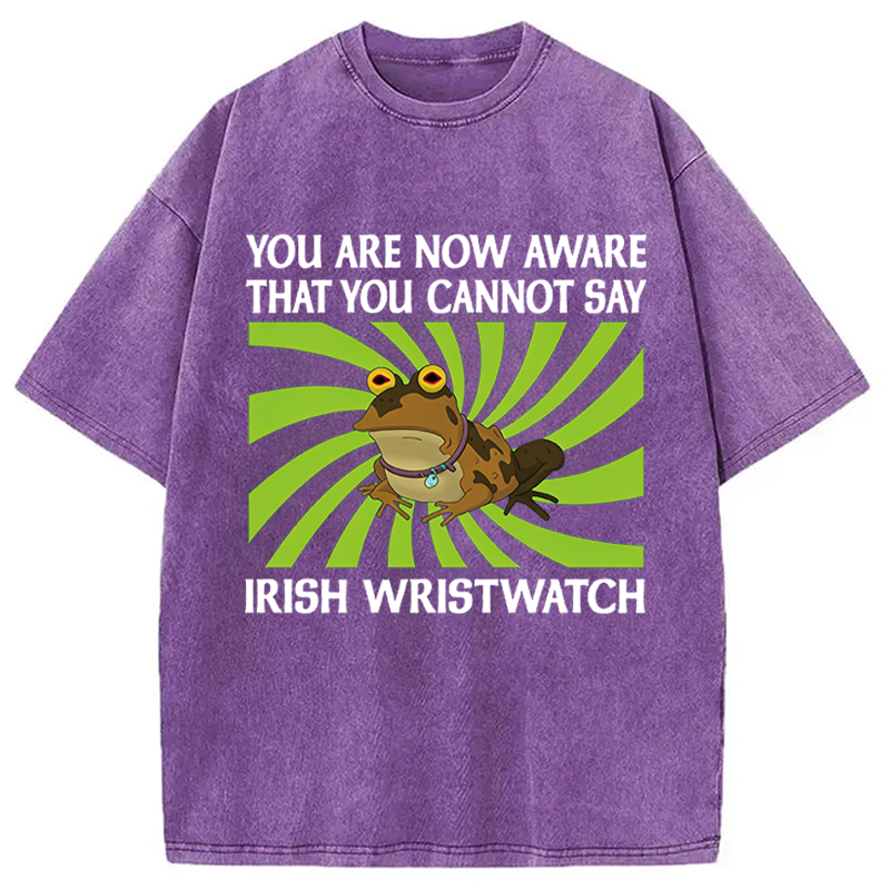 Unisex Irish Wristwatch Printed Washed Tee