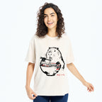 Unisex Capybaras Eat Delicious Ramen Washed T-Shirt