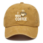 Coffee I Need Washed Cap