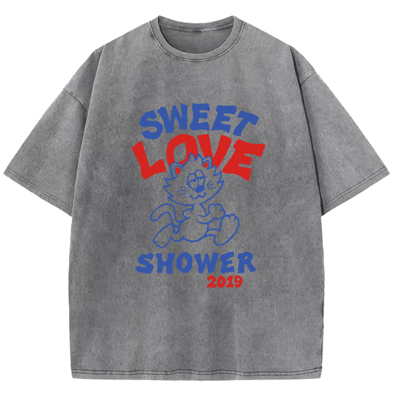 Sweet Love Cat Washed T-Shirt