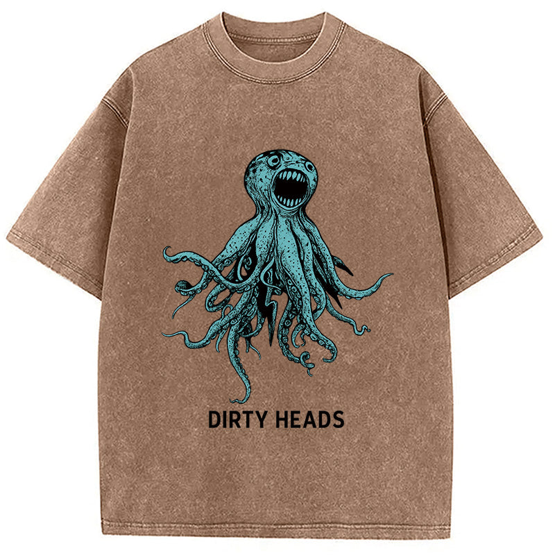 Dirty Heads Blue Octopus Washed T-Shirt