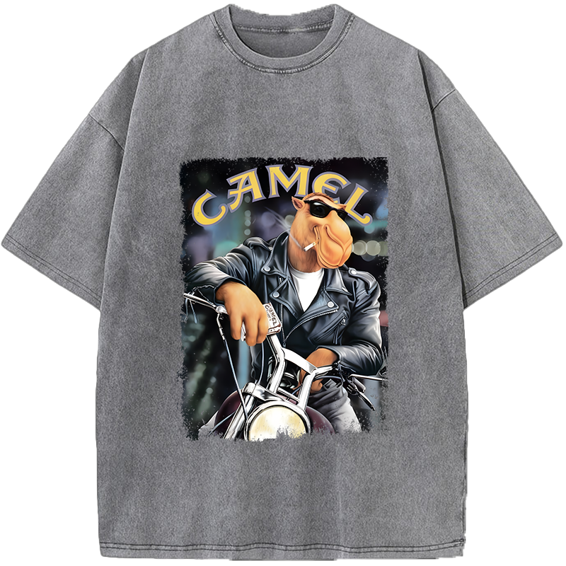 Unisex Tough & Unstoppable Camel Vintage Washed T-Shirt