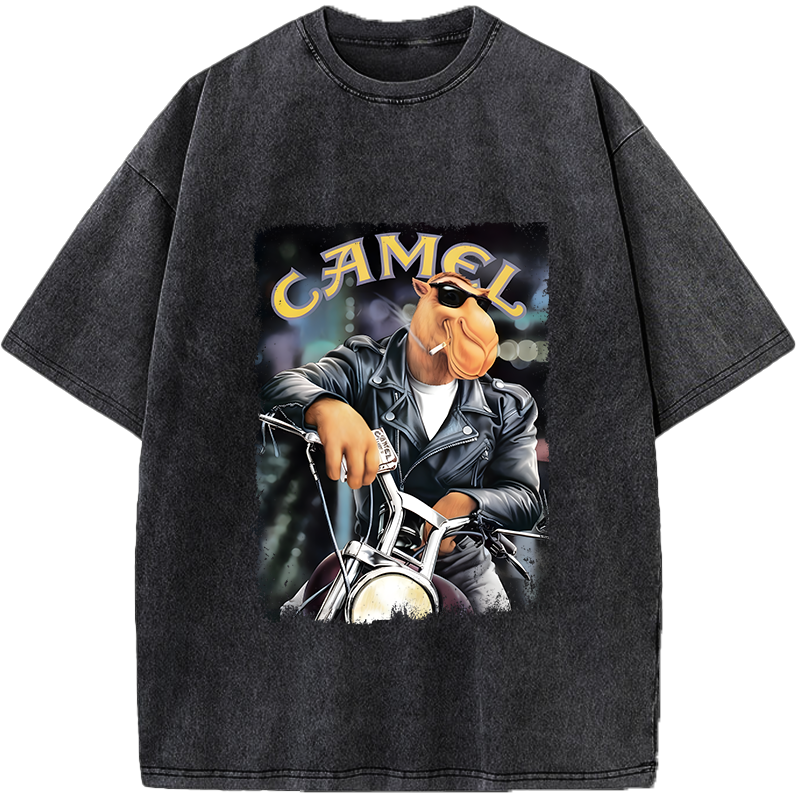 Unisex Tough & Unstoppable Camel Vintage Washed T-Shirt