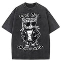 Cool Cat Meow-Tastic Washed T-Shirt
