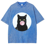 Bubble Cat Washed T-Shirt