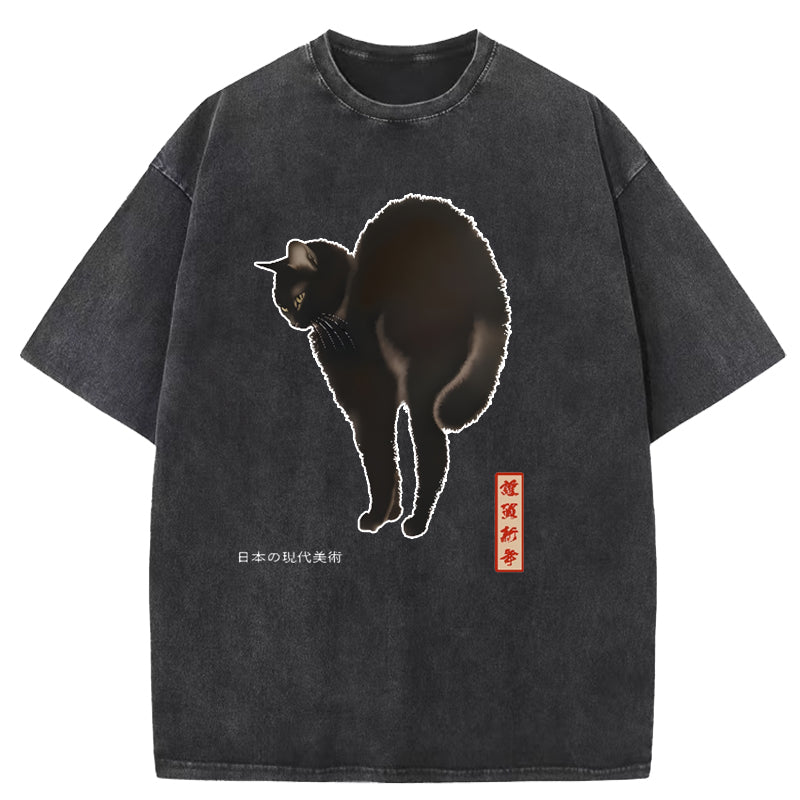 Cat Vintage Washed T-Shirt